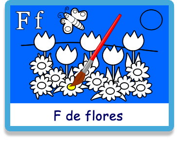 Flores- Letra f - Colorear - Juegos educativos en español, JuegosArcoiris