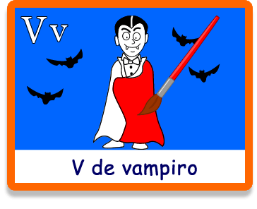 Colorea Vampiro Halloween - Juegos educativos en español, Arcoiris