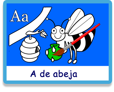 Abeja- Letra a - Colorear - Juegos educativos en español, JuegosArcoiris