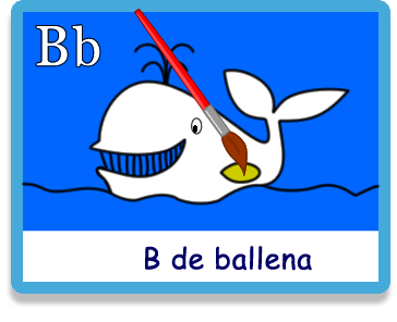 Ballena - Letra b - Colorear - Juegos educativos en español, JuegosArcoiris