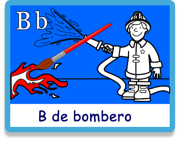 Bombero - Letra b - Colorear - Juegos educativos en español, JuegosArcoiris