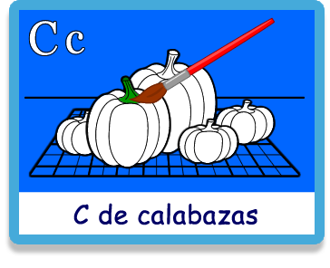 Calabazas - Letra c - Colorear - Juegos educativos en español, JuegosArcoiris