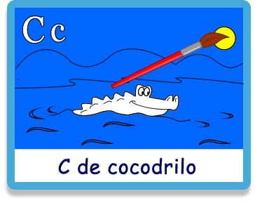 Cocodrilo- Letra c - Colorear - Juegos educativos en español, JuegosArcoiris