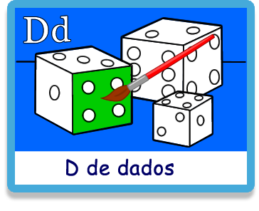 Dados - Letra d - Colorear - Juegos educativos en español, JuegosArcoiris