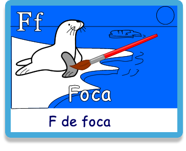 Foca- Letra f - Colorear - Juegos educativos en español, JuegosArcoiris