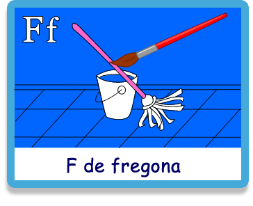 Fregona- Letra f - Colorear - Juegos educativos en español, JuegosArcoiris
