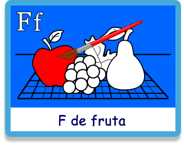 Fruta - Letra f - Colorear - Juegos educativos en español, JuegosArcoiris