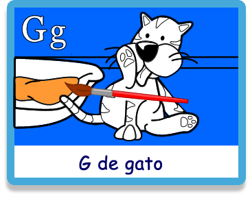 Gato - Letra g - Colorear - Juegos educativos en español, JuegosArcoiris