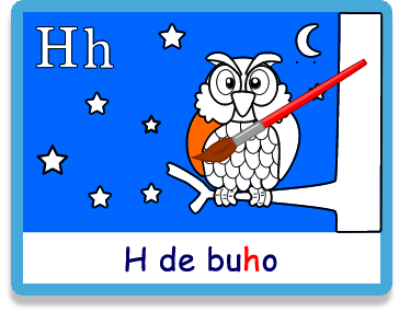 Buho - Letra h - Colorear - Juegos educativos en español, JuegosArcoiris
