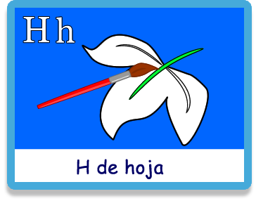 Hoja - Letra h - Colorear - Juegos educativos en español, JuegosArcoiris