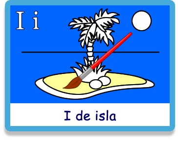 Isla - Letra i - Colorear - Juegos educativos en español, JuegosArcoiris