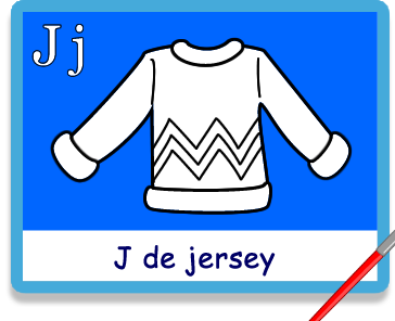 Jersey - Letra j - Colorear - Juegos educativos en español, JuegosArcoiris