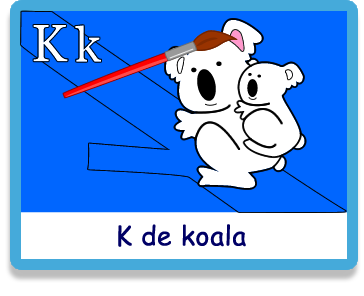 Koala - Letra k - Colorear - Juegos educativos en español, JuegosArcoiris