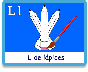 Lápices - Letra l - Colorear - Juegos educativos en español, JuegosArcoiris