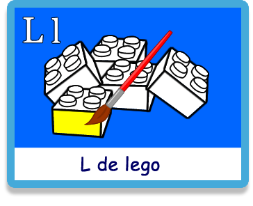Lego - Letra l - Colorear - Juegos educativos en español, JuegosArcoiris