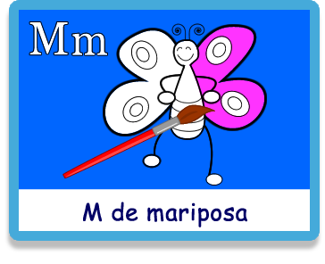 Mariposa - Letra m - Colorear - Juegos educativos en español, JuegosArcoiris