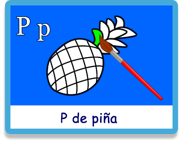 Piña - Letra p - Colorear - Juegos educativos en español, JuegosArcoiris