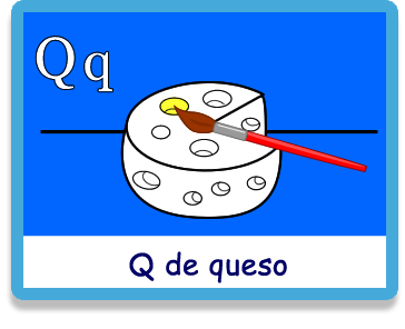 Queso - Letra q - Colorear - Juegos educativos en español, JuegosArcoiris