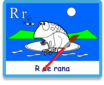 Rana - Letra r - Colorear - Juegos educativos en español, JuegosArcoiris