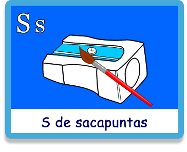 Sacapuntas - Letra s - Colorear - Juegos educativos en español, JuegosArcoiris