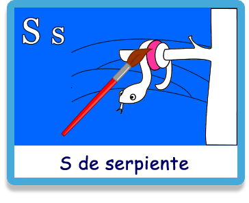 Serpiente - Letra s - Colorear - Juegos educativos en español, JuegosArcoiris