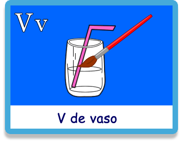 Vaso - Letra v - Colorear - Juegos educativos en español, JuegosArcoiris