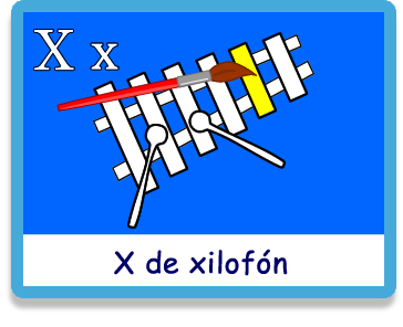 Xilofón - Letra x - Colorear - Juegos educativos en español, JuegosArcoiris