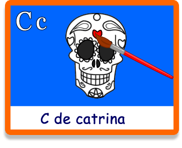 Colorea Catrina Halloween - Juegos educativos en español, Arcoiris