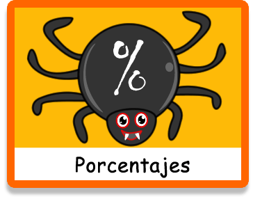 Porcentajes Halloween - Juegos educativos en español, Arcoiris