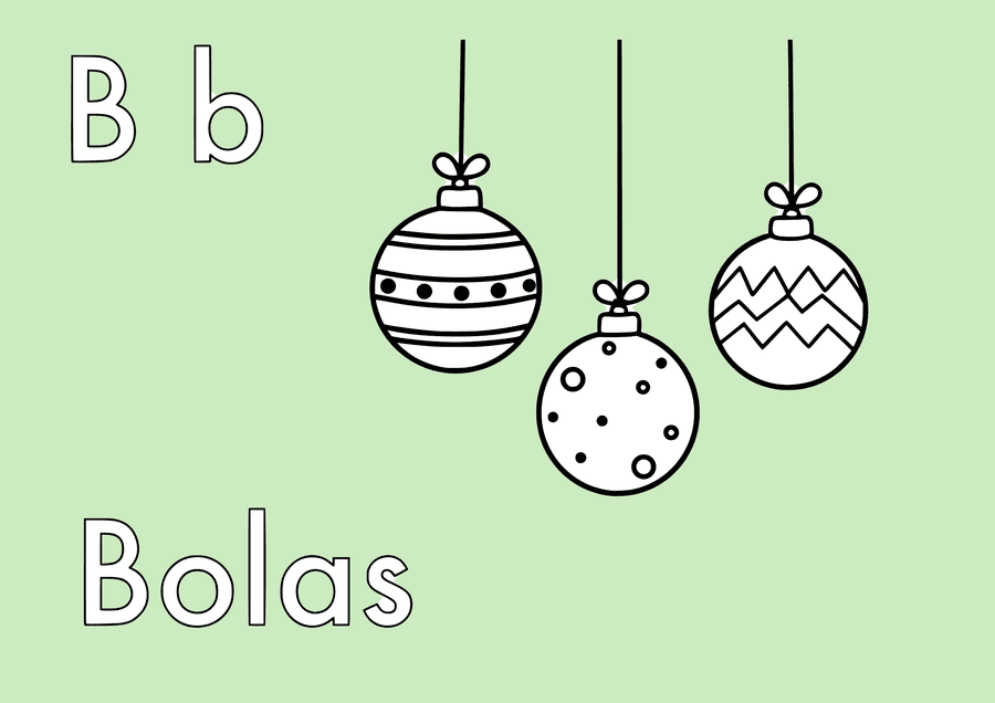 Dibujo de Bolas de Navidad para colorear