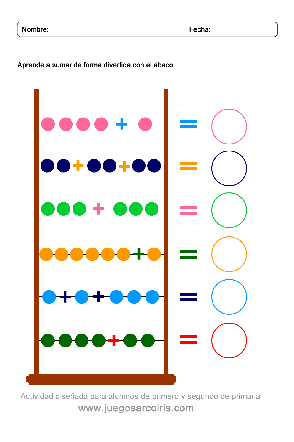 Juegos Arcoiris – Actividades  Ábaco - Juegos Arcoiris - Actividades